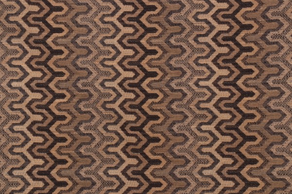 Mod Scalloped Tapestry Upholstery Fabric in Coffee