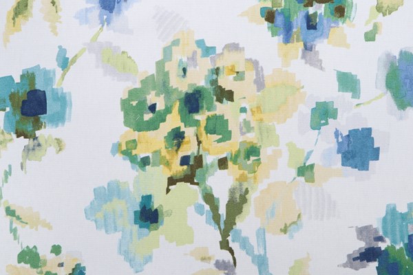 P Kaufmann Oasis Printed Cotton Drapery Fabric in Peacock