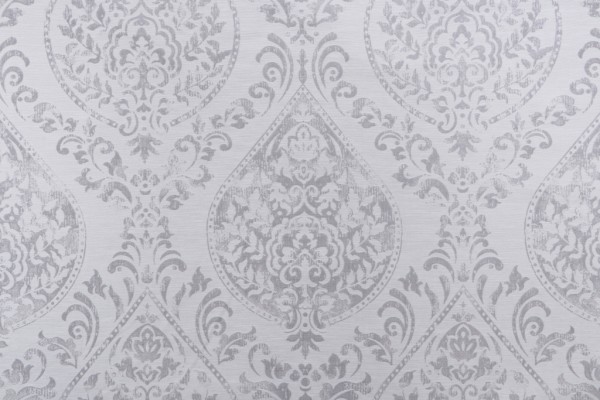 Valiant Fabrics Cynthia Damask Upholstery Fabric in Silver