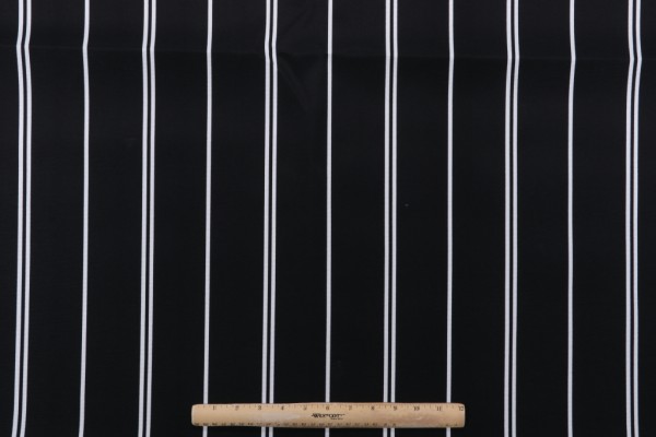 Click for 4.63 Yards Richloom Stripe Printed Polyester Outdoor Fabric in Black/White Richloom Stripe Printed Polyester Outdoor Fabric in Black/White