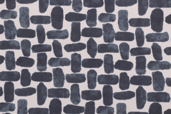 Premier Prints Farley Printed Polyester Outdoor Fabric in Passport Navy