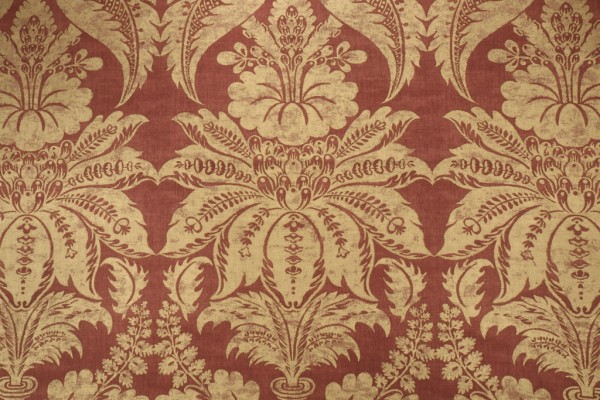 Thibaut AF10010 Printed Linen Drapery Fabric in Tan