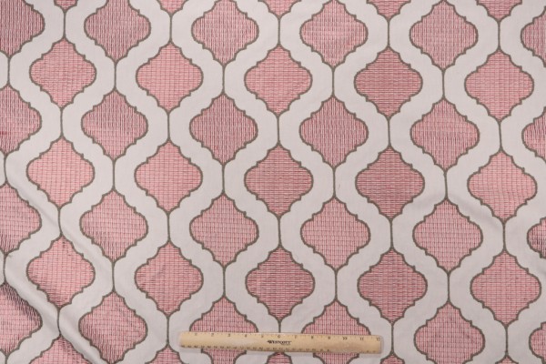 Valiant Fabrics Sonora Embroidered Drapery Fabric in Spice