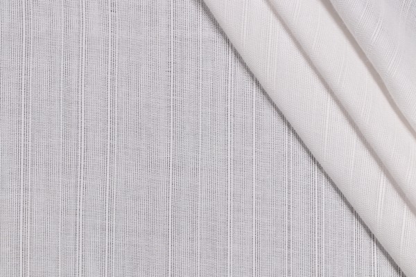 Thibaut Woven Semi-Sheer Drapery Weight Solution Dyed Acrylic Outdoor Fabric in White