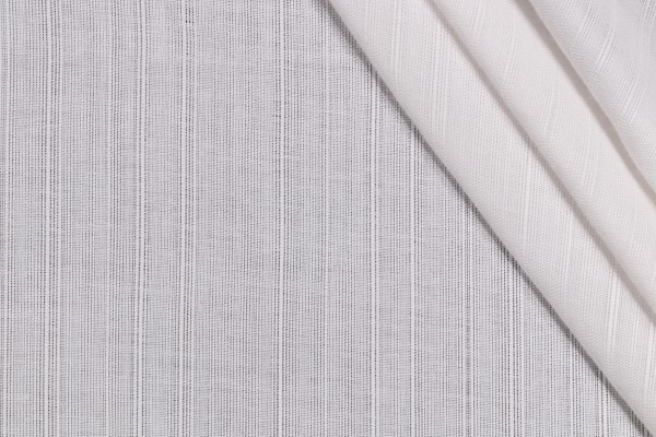 Thibaut Woven Semi-Sheer Drapery Weight Solution Dyed Acrylic Outdoor Fabric in White