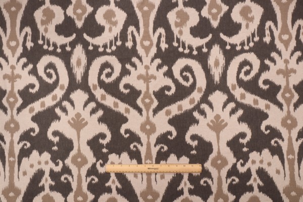 Lacefield Casbah Printed Cotton Drapery Fabric in Mink