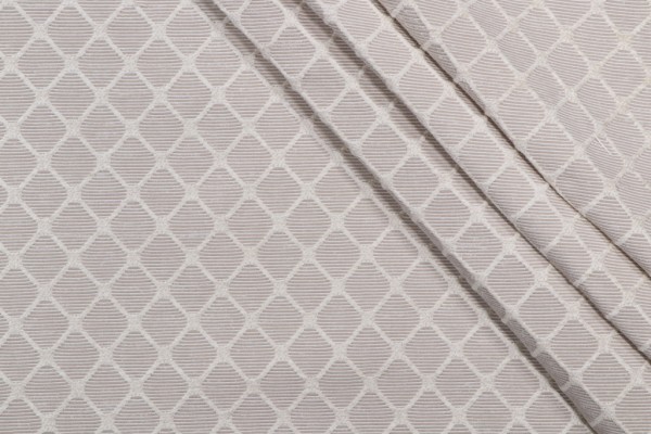 Thibaut Nadia Trellis W71813 Woven Chenille Upholstery Fabric in Cream