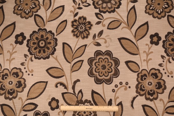 Robert Allen Reyes Tapestry Upholstery Fabric in Beeswax