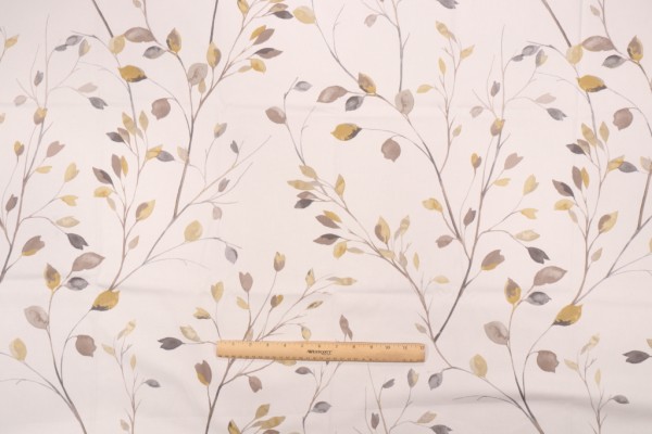 Stof France Liseron Printed Cotton Drapery Fabric in Naturel