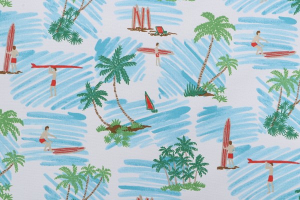 Tommy Bahama Ride The Tide Printed Polyester Outdoor Fabric in Capri