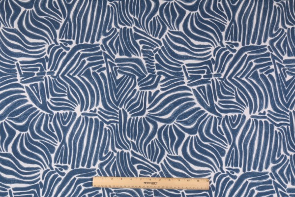 Premier Prints Sinharaja Printed Polyester Outdoor Fabric in Zaffle