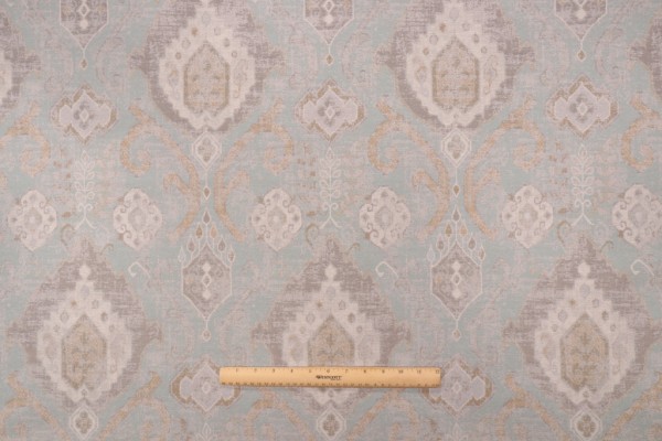 Click for 0.63 Yards Covington Alma Tapestry Upholstery Fabric in 592-Spa Covington Alma Tapestry Upholstery Fabric in 592-Spa