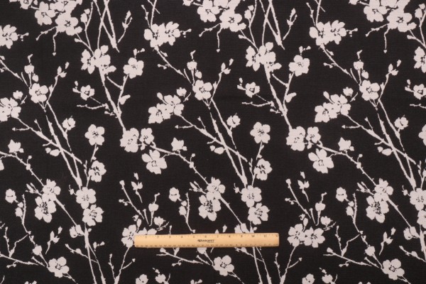 Covington Fiore Woven Decorator Fabric in 99-Onyx