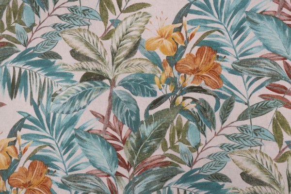 Click for 0.75 Yards Stof France Spring Printed Drapery Fabric in Bleu Stof France Spring Printed Drapery Fabric in Bleu