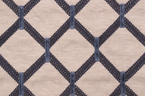P Kaufmann Anastasia Embroidered Drapery Fabric in Nautical