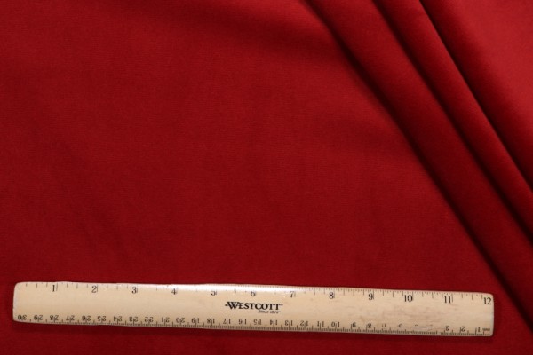Kaufmann Merit High Performance Velvet Upholstery Fabric in Geranium