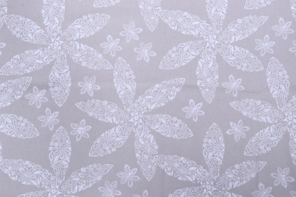 Stof France Auckland Printed Cotton Twill Drapery Fabric in Natural