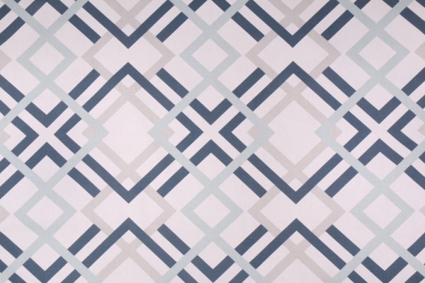 Premier Prints Winston Printed Cotton Drapery Fabric in Premier Navy