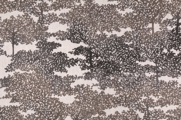 Robert Allen Dwell Studio Pierowood Printed Linen Blend Drapery Fabric in Graphite