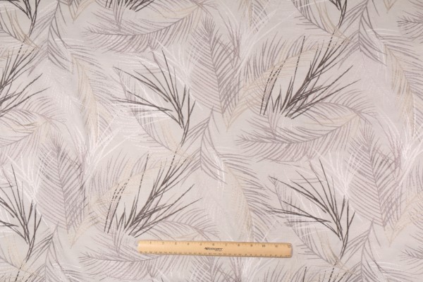 Richloom Swept Away Embroidered Poly Cotton Decorator Fabric in Fog