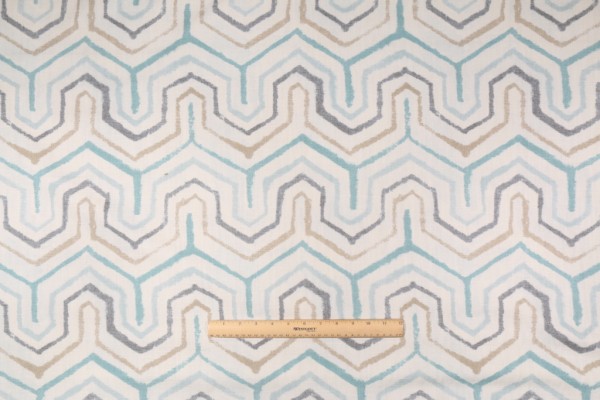 Richloom Athens Printed Cotton Drapery Fabric in Mineral