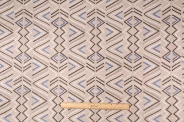 Click for 1 Yards Richloom Cusco Embroidered Linen Blend Decorator Fabric in River Richloom Cusco Embroidered Linen Blend Decorator Fabric in River