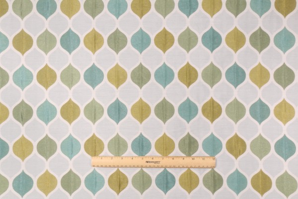 Richloom Riga Woven Poly Viscose Jacquard Decorator Fabric in Peacock