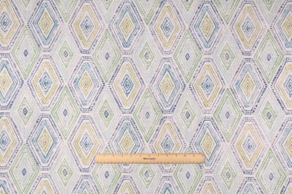 Richloom Ricochet Printed Cotton Drapery Fabric in Nile