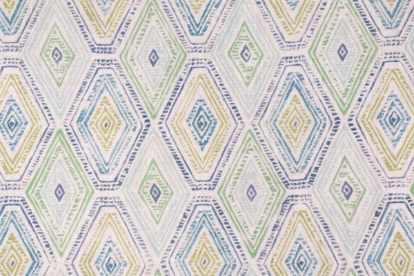 Richloom Ricochet Printed Cotton Drapery Fabric in Nile