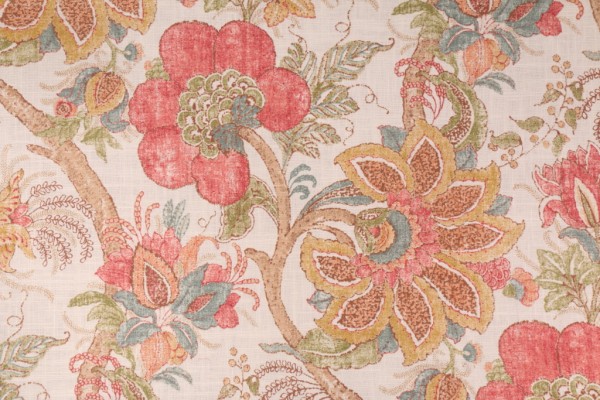 Richloom Dartmouth Printed Linen Blend Drapery Fabric in Persia