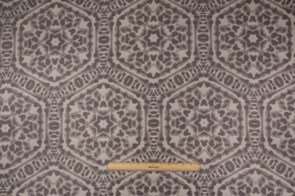 Hamilton Coleman Damask Upholstery Fabric in Sterling