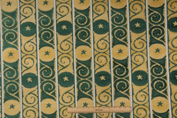 Robert Allen Fez BK Velvet Upholstery Fabric in Daffodil