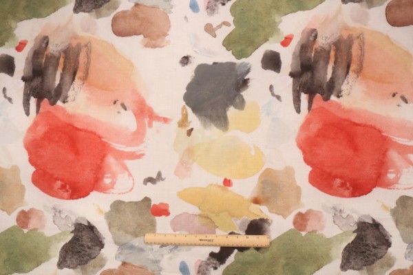 Hamilton Botticelli Printed Cotton Drapery Fabric in Sunset by Jill Seale Designs