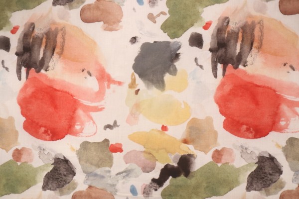 Hamilton Botticelli Printed Cotton Drapery Fabric in Sunset by Jill Seale Designs