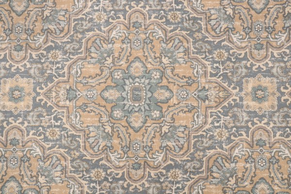 Kaufmann Ashleigh Printed Cotton Drapery Fabric in Silver Pine