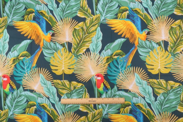 Click for 1 Yards Stof France Bimini Printed Cotton Twill Drapery Fabric in Bleu Stof France Bimini Printed Cotton Twill Drapery Fabric in Bleu