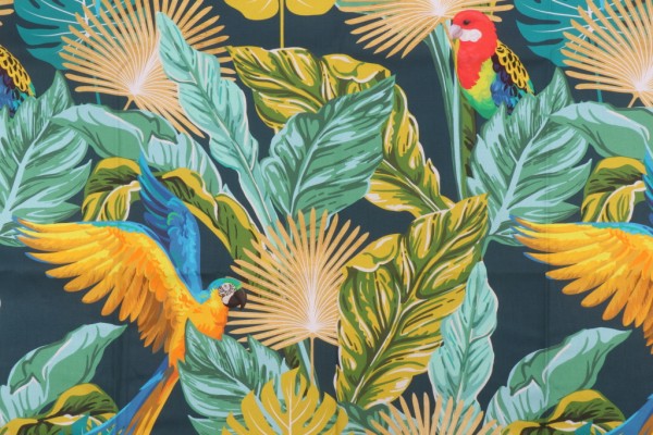 Click for 1 Yards Stof France Bimini Printed Cotton Twill Drapery Fabric in Bleu Stof France Bimini Printed Cotton Twill Drapery Fabric in Bleu