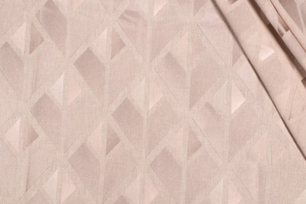 Valiant Fabrics Reza Embroidered Drapery Fabric in Linen