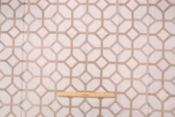 Valiant Fabrics Temptation Embroidered Drapery Fabric in Vanilla