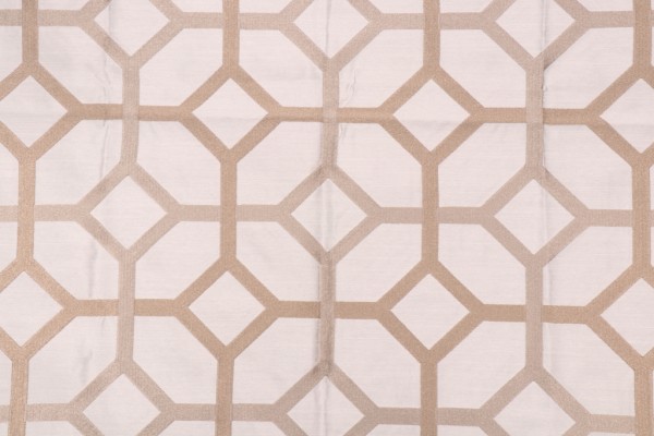 Valiant Fabrics Temptation Embroidered Drapery Fabric in Vanilla