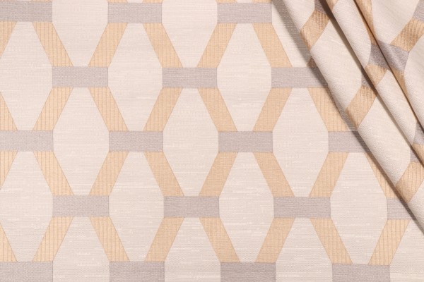 Jennifer Adams Curio Embroidered Decorator Fabric in 109-Metal