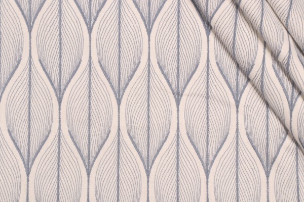 Click for 0.75 Yards Richloom Respite Embroidered Drapery Fabric in Ocean Richloom Respite Embroidered Drapery Fabric in Ocean