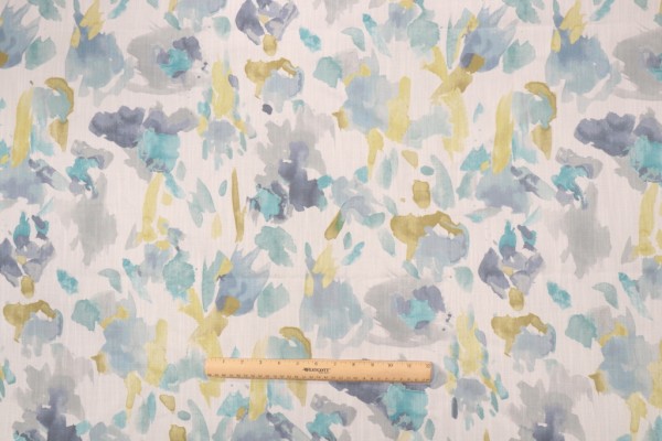 Richloom Roxanne Printed Polyester Drapery Fabric in Azure