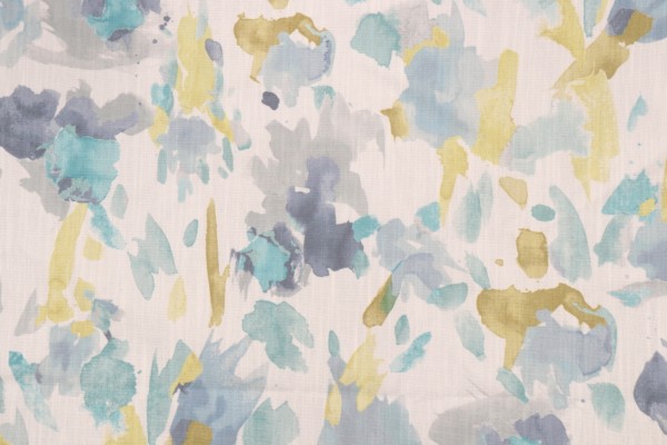 Richloom Roxanne Printed Polyester Drapery Fabric in Azure