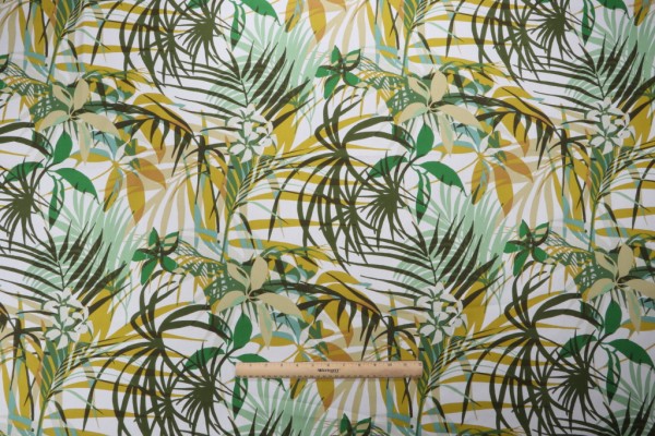 Click for 0.75 Yards Stof France Poerani Printed Cotton Drapery Fabric in Vert Stof France Poerani Printed Cotton Drapery Fabric in Vert