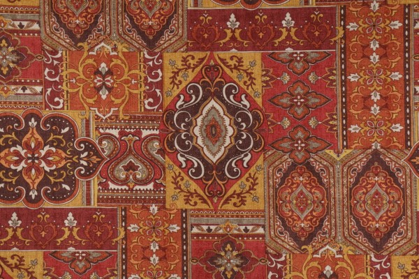 Covington Bosworth Printed Cotton Drapery Fabric in 738 Sunset