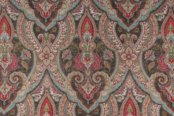 Covington Tinsley Printed Linen Blend Drapery Fabric in 949 Cindersmoke