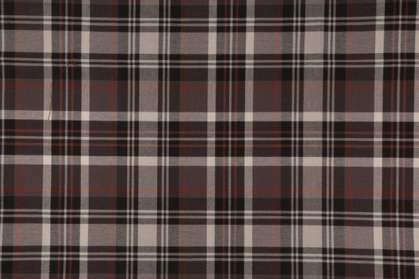 Covington Tartan Plaid Woven Cotton Decorator Fabric in Jet Black 93