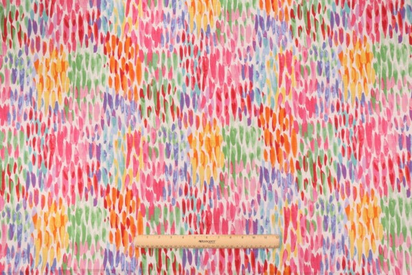 Kelly Ripe Home Make It Rain Printed Cotton Drapery Fabric in Fiesta