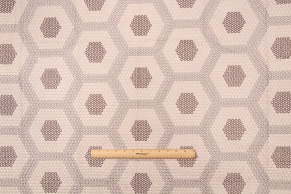 Valiant Fabrics Prism Embroidered Drapery Fabric in Natural